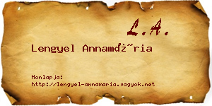 Lengyel Annamária névjegykártya